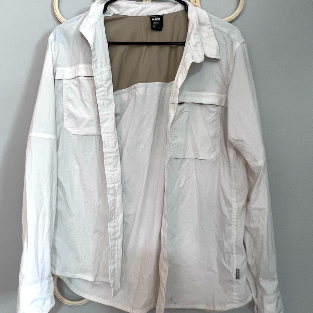 REI Co-op Sahara Solid Long-Sleeve Shirt - Women's White size medium